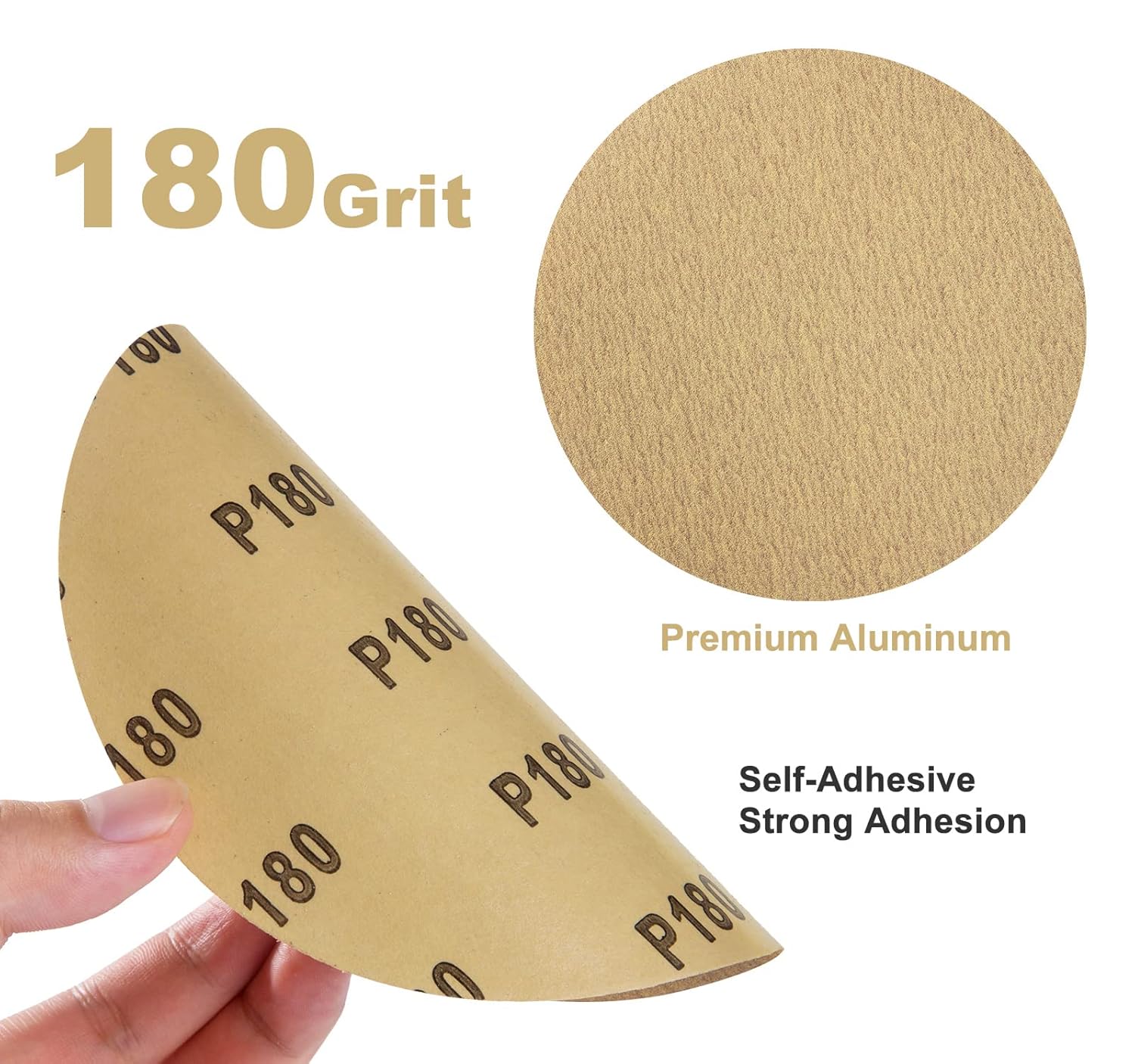 BRAND, CATEGORY, PSA DISCS, SHAWYA, 100 PCS 6 Inch PSA Sanding Discs 320 Grit Sticky-Back Sandpaper Roll Adhesive Backed Sandpaper for DA Sander Self Stick Round Automotive Sandpaper