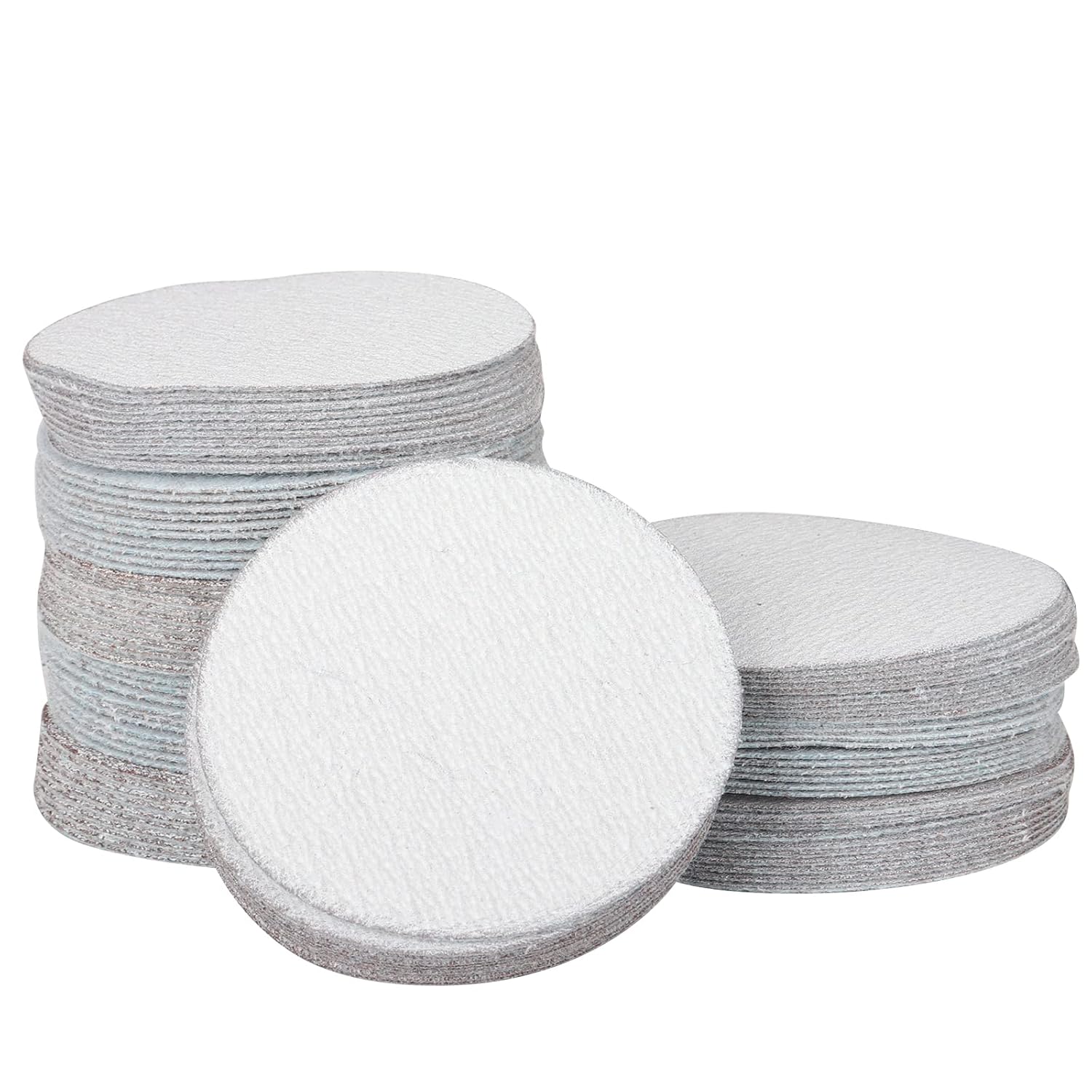 BRAND, CATEGORY, NUODUNCO, RANDOM-ORBIT SANDERS, 100 Pcs 3 Inch Premium Sanding Pads 80/100/180/240/400/800/1000 Grit White Coated Hook & Loop Sandpaper Disc for Mini Random Orbital Air Sander