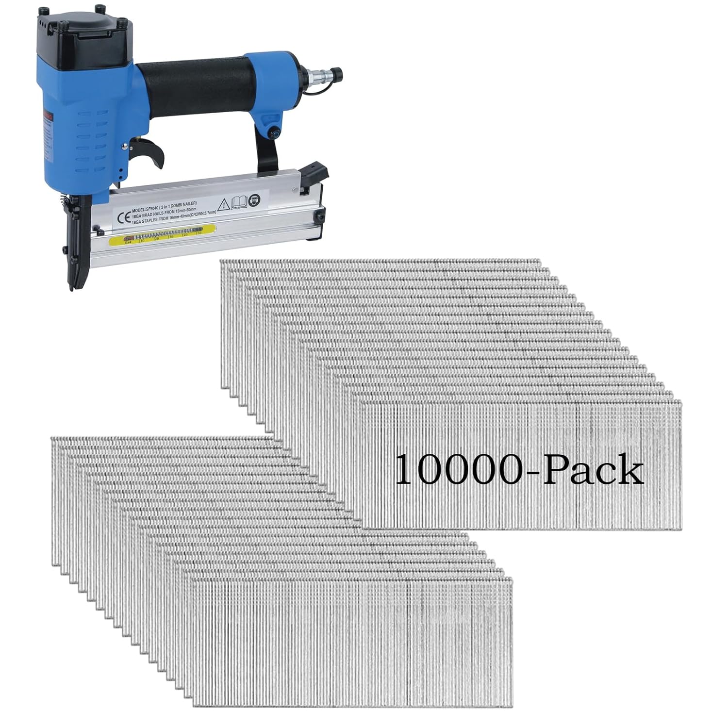 AYAYGD, BRAD NAILS, BRAND, CATEGORY, 10000 Pack F50 18 Gauge Brad Nails 2 Inch, Galvanized Brad Nails Heavy Duty for Nail Gun, 18 Gauge Straight Pin Nailers, Pneumatic Staple Guns1