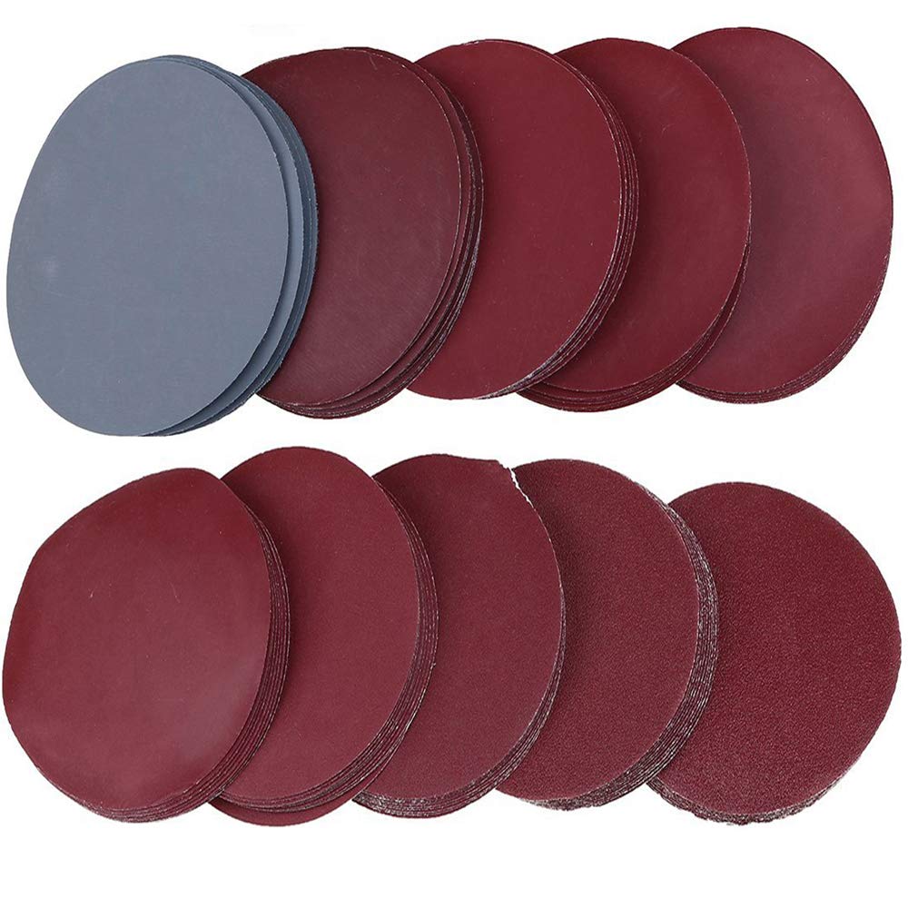 BRAND, CATEGORY, CENGOOD, HOOK & LOOP DISCS, 100Pcs 6" Hook & Loop Sanding Discs,AchNau Sanding Pads 80/100/180/240/600/800/1000/1200/2000/3000 Assorted Grits