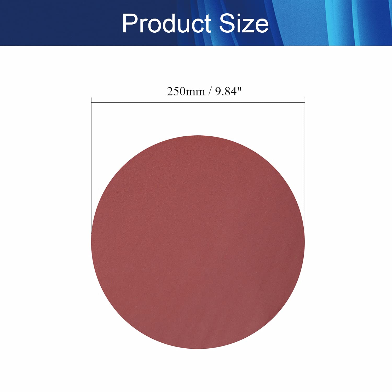 BRAND, CATEGORY, HEGEBECK, PSA DISCS, 10pcs PSA Sanding Discs, 10inch Self Stick Adhesive Back Aluminum Oxide Sandpaper, 100 Grit No-Hole Round Shape Sanding Paper for Wood Metal Polishing