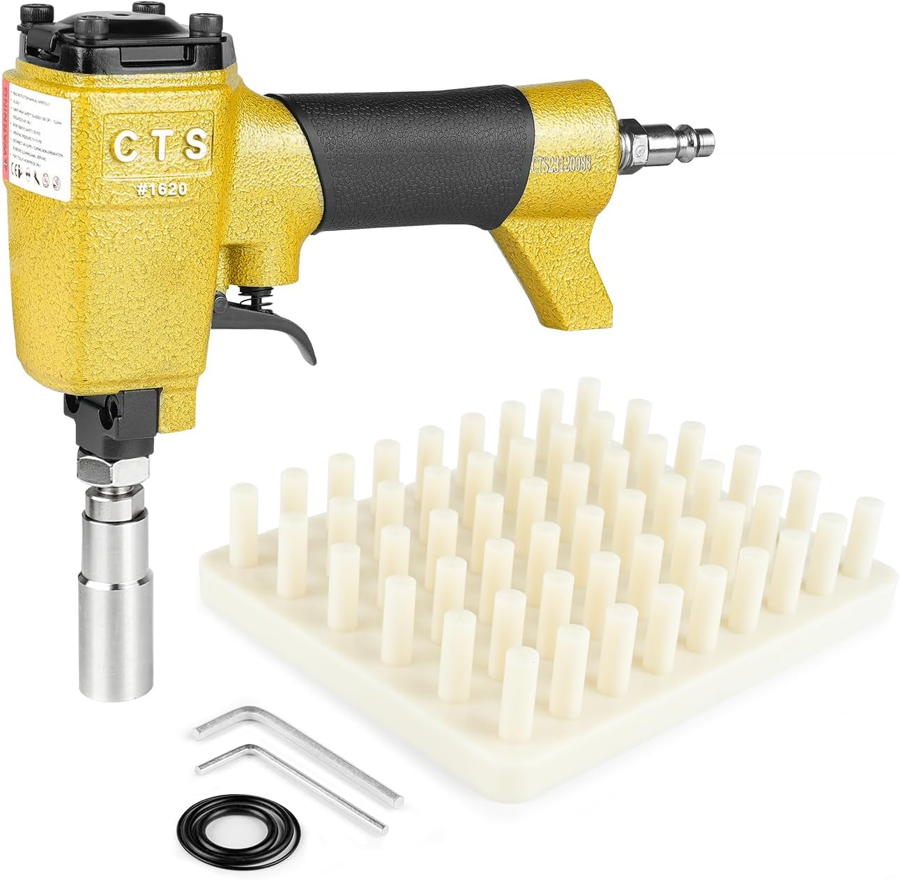 BRAD NAILERS, BRAND, CATEGORY, KAMSIN, 1620 Pneumatic Decorative Tack Nailer Upholstery Tacks Gun Decorative Furniture Tack Nail Gun 21/32"(16.2mm) Dia Air Power Finish Nailer for Nail Heads Trimming, Deco Nailer for Sofa Leather, Bedding