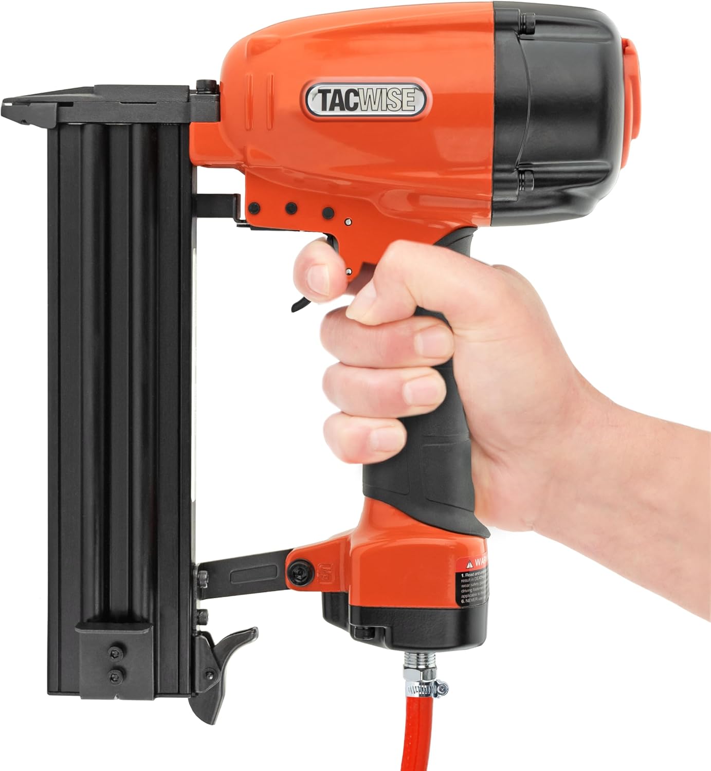 BRAND, CATEGORY, FINISH NAILERS, TACWISE, 16G Finish Air Nail Gun, Orange, Power Finish Nailers, Top Selling for Joinery Trade