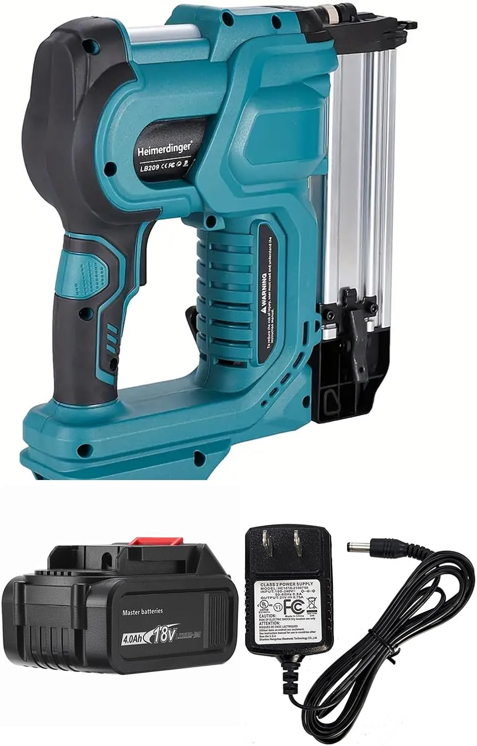 BRAD NAILERS, BRAND, CATEGORY, HEIMERDINGER, 18 Gauge 2 in 1 Cordless Nail Gun with 4.0Ah Battery and Charger Set