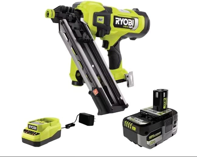 BRAND, CATEGORY, FRAMING NAILERS, RYOBI TOOLS, 18V ONE+ HP BRUSHLESS 30° AIRSTRIKE FRAMING NAILER KIT