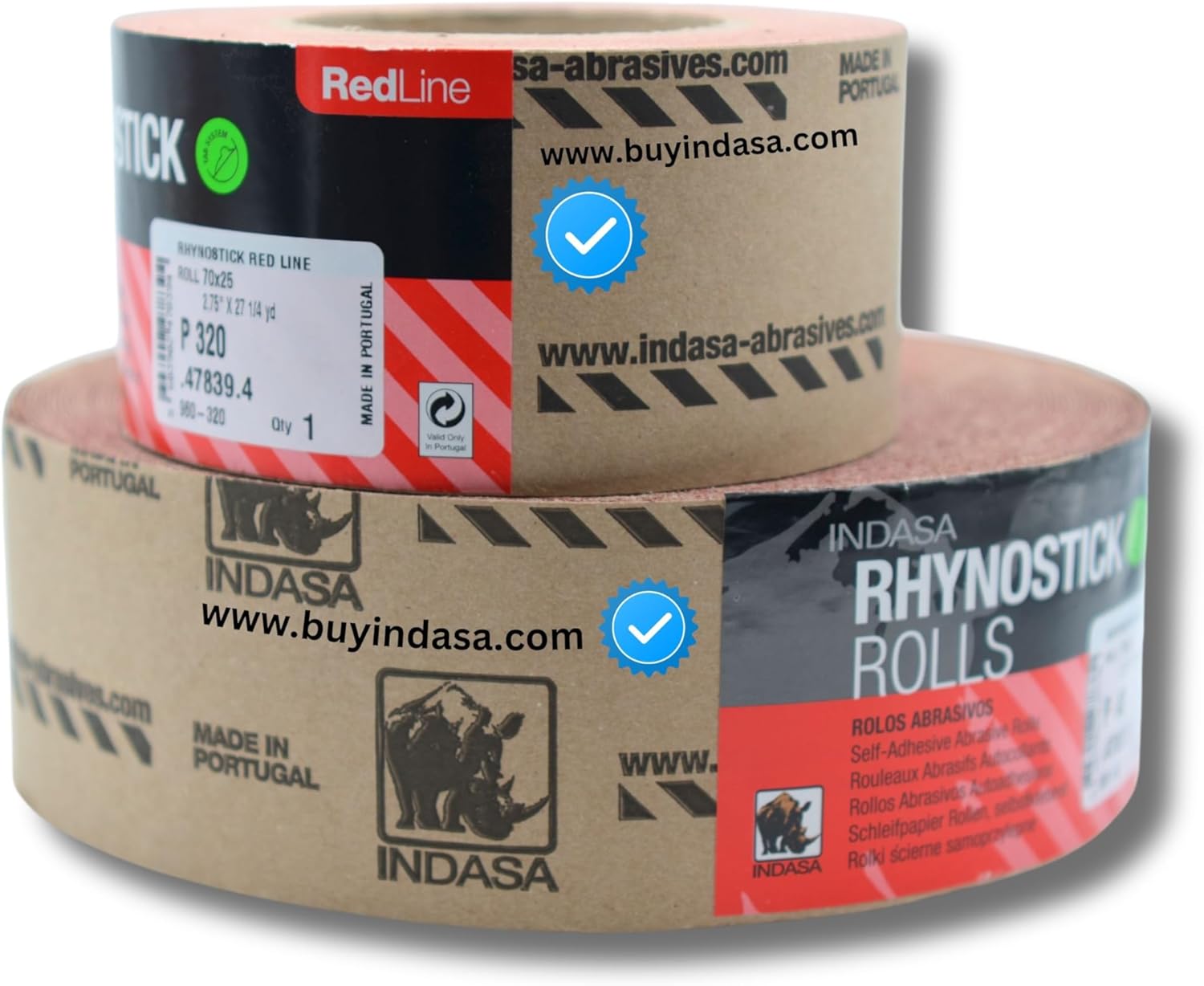 BRAND, CATEGORY, INDASA, SANDING SHEETS, 2-3/4 x 27.5 yd PSA Sandpaper 40 Grit (1 Roll)