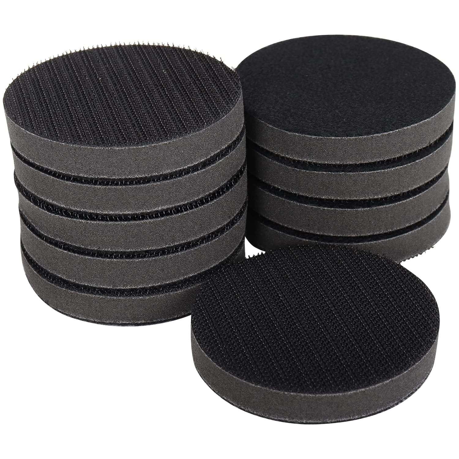 BRAND, CATEGORY, HOOK & LOOP DISCS, NUODUNCO, 3 Inch (75mm) Soft Foam Interface Sponge Pad 10 Pack 3" Hook and Loop Replacement Orbital Sander Pad for 3 Inch Random Orbital Sander Car Auto Body Sanding Discs Backing Cushion Pads