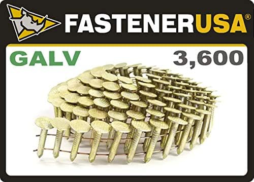 BRAND, CATEGORY, FASTENERUSA, ROOFING NAILS, 3/4" SMOOTH GALV COIL ROOFING NAILS 3,600ct | CRN34J