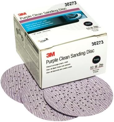 3M, 3M, BRAND, CATEGORY, HOOK & LOOP DISCS, 3M 30273 Hookit Purple 3" P400 Grit Clean Sanding Disc, (Box of 50)