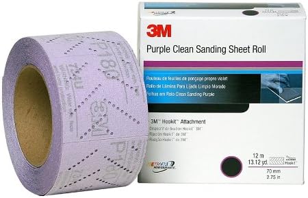 3M, 3M, BRAND, CATEGORY, SANDING SHEETS, 3M 30706 Hookit 334U Purple 70 mm x 12 m P280 Grit Clean Sanding Sheet Roll