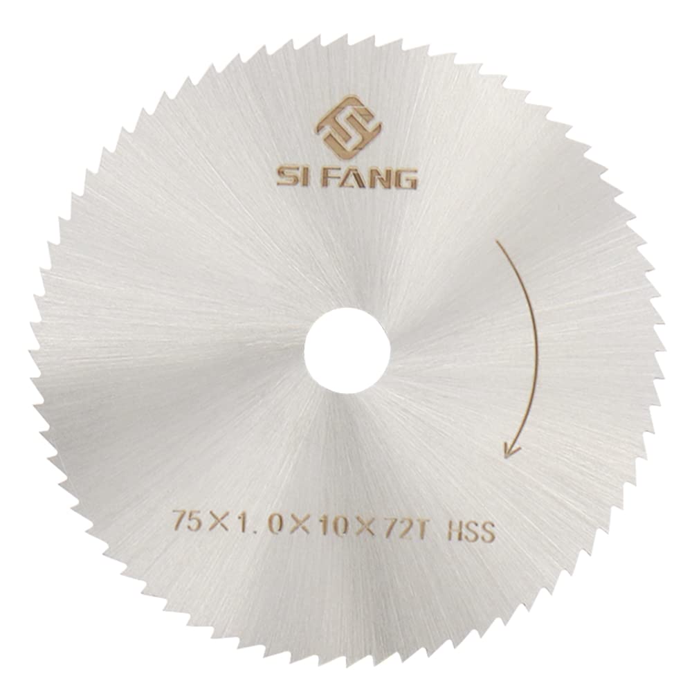 BRAND, CATEGORY, CIRCULAR SAW BLADES, SI FANG, 3Pcs 3 Inch HSS Circular Saw Blade 3/8" Arbor, 72T Mini High Speed Steel Cutting Discs Wheel for Wood Plastic Aluminum Metal Composite Materials, Compatible with Cut Off Tool Rotary Drill 75mm