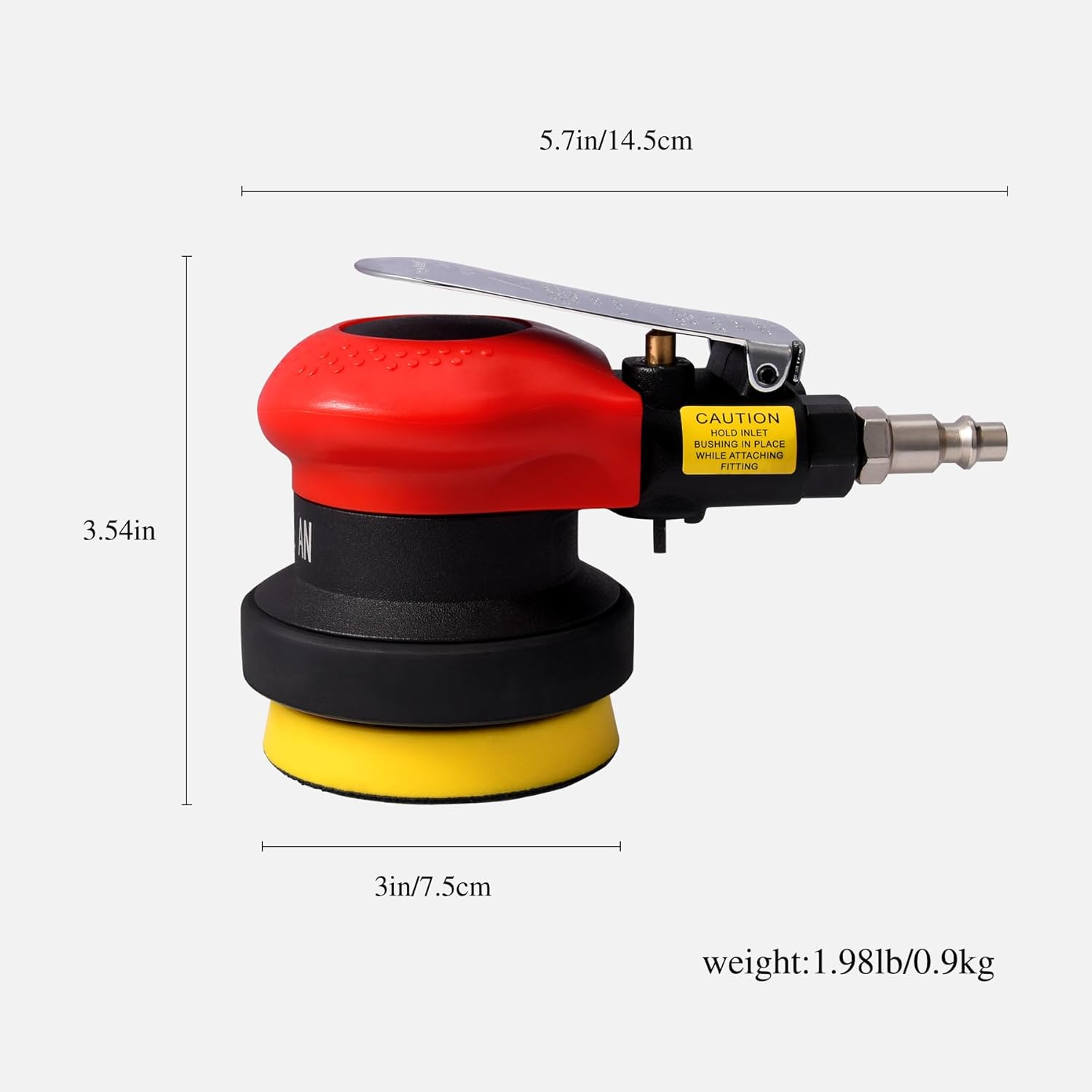 BRAND, CATEGORY, RANDOM-ORBIT SANDERS, ZHONG AN, 3inch Random Orbital Sander – Pneumatic Palm Sander For Wood, Composites, Metal