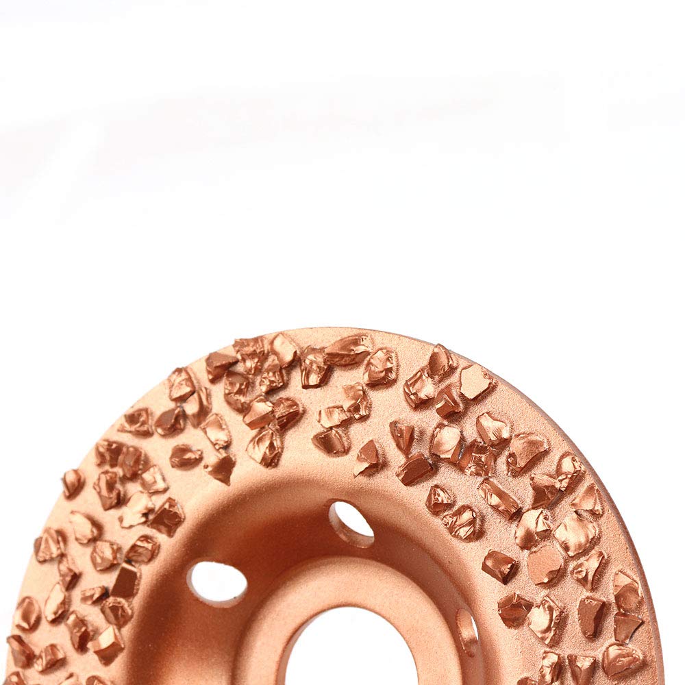 BRAND, CATEGORY, GRINDING DISCS, SI FANG, 4inch Brazed Diamond Cutting Grinding Disc 7/8" Bore Tungsten Carbide Grinding Wheel Plate for Angle Grinder Suitable for Polishing Rubber, Wood Fabric and Tires Grit K18mm