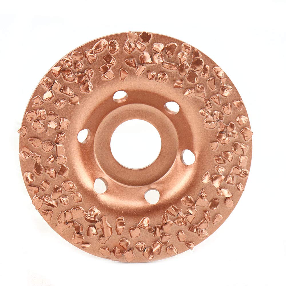 BRAND, CATEGORY, GRINDING DISCS, SI FANG, 4inch Brazed Diamond Cutting Grinding Disc 7/8" Bore Tungsten Carbide Grinding Wheel Plate for Angle Grinder Suitable for Polishing Rubber, Wood Fabric and Tires Grit K18mm