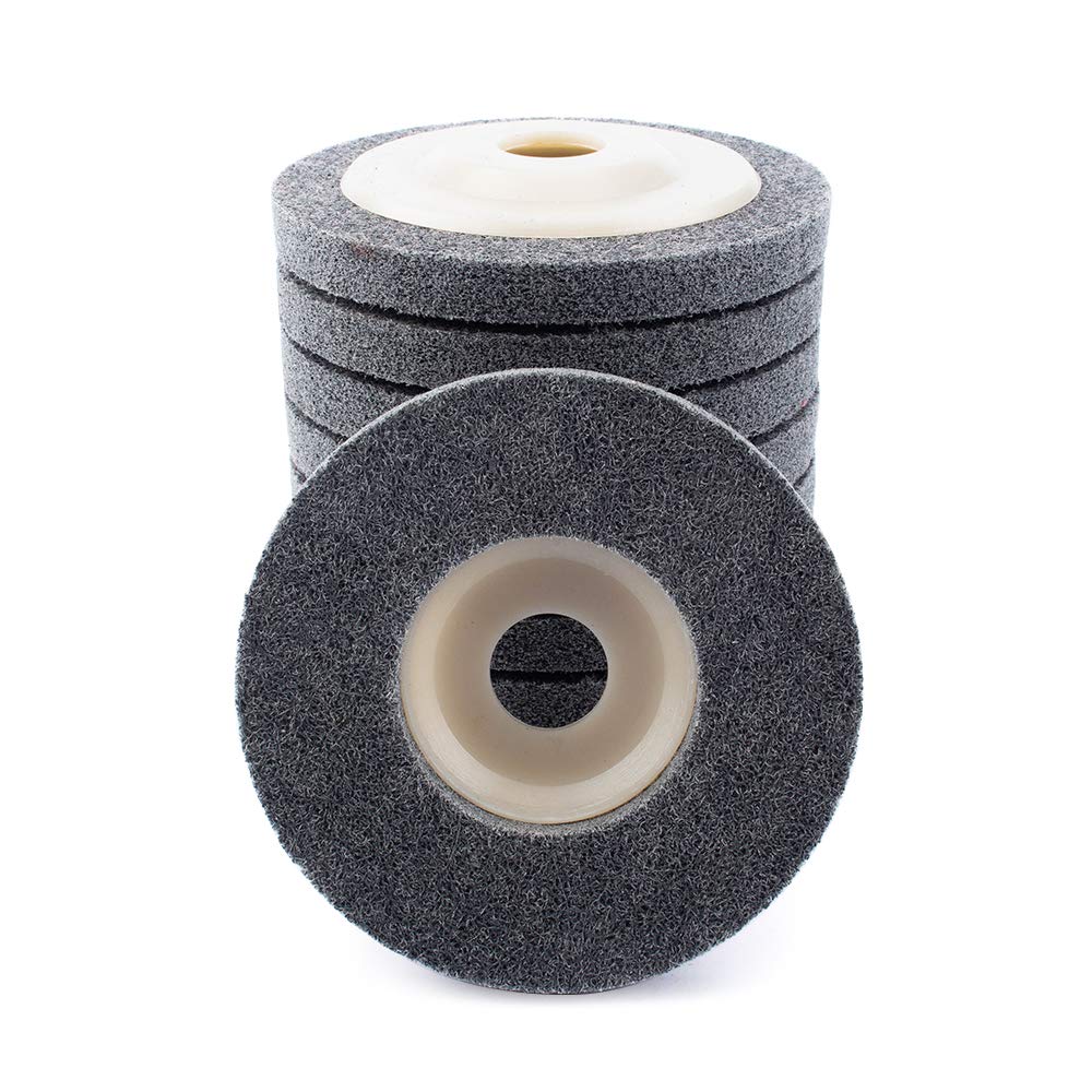 BRAND, BUFFING WHEELS, CATEGORY, SI FANG, 5-Pack 4.5inch Nylon Fiber Polishing Wheel Sanding Abrasive Disc Buffing Wheels for Angle Grinders 115mm x 22mm