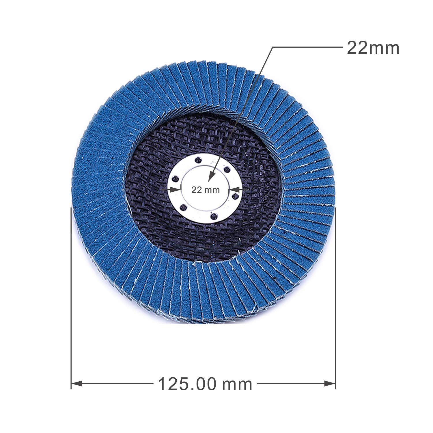 BRAND, CATEGORY, FLAP DISCS, TONCHEAN, 50 Pack Flap Discs 5 Inch Aluminum Oxide Flap Sanding Disc40 Grit High Density Industrial Abrasive Grinding Wheel Sandpaper Wheel Grinder disc for Polishing Metal Stainless Steel and Wood