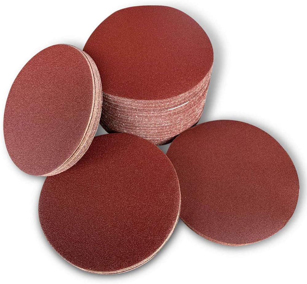 BEILAY, BRAND, CATEGORY, HOOK & LOOP DISCS, 50Pcs 7 Inch 240 Grit Sandpapers Sand Discs Hook and Loop Grinding Polishing for Random Orbit Sander