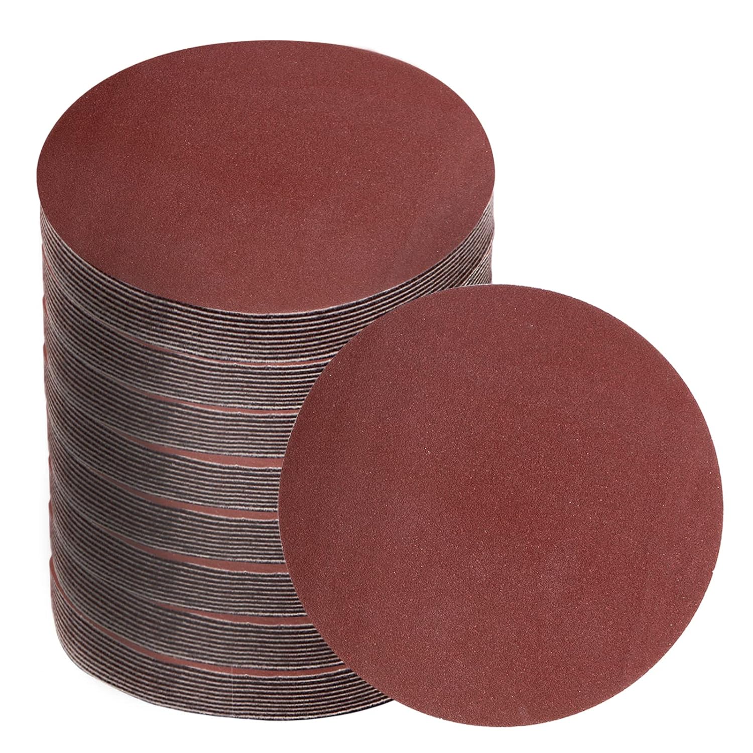 BRAND, CATEGORY, HOOK & LOOP DISCS, YUEARN, 80 Pieces Sanding Discs Set, 8 inch Hook and Loop Sandpaper, Assorted Grits Sanding Discs Include 80/100/120/180/240/400/600/800 Grits for Random Orbital Sander(10pcs of Each Grit)