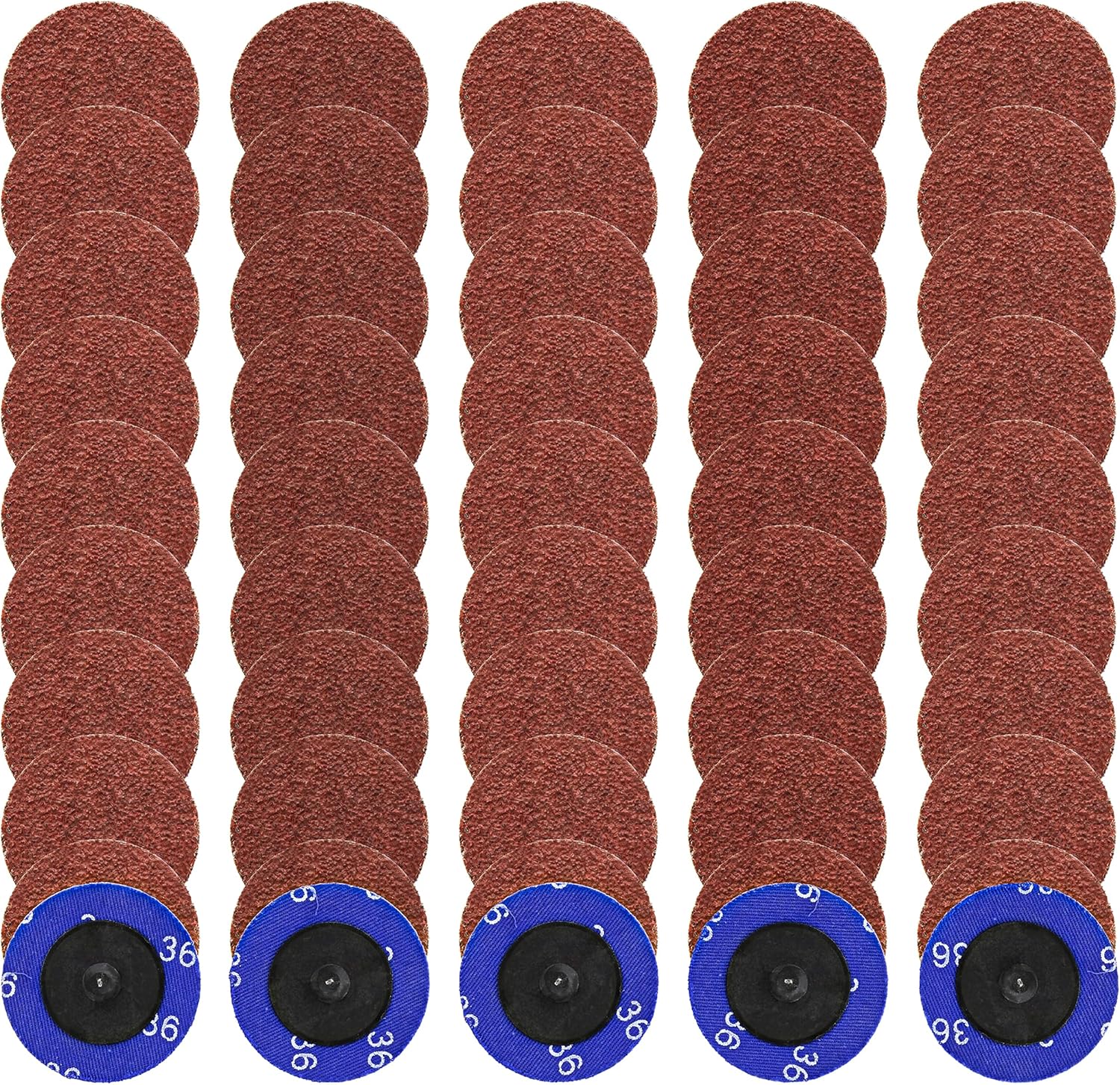 ABN, BRAND, CATEGORY, HOOK & LOOP DISCS, ABN Aluminum Oxide Sandpaper Disc, 50pk - 2in 240 Grit Sanding Disc Set, Cirlce Sander Pads Abrasive Round Sandpaper