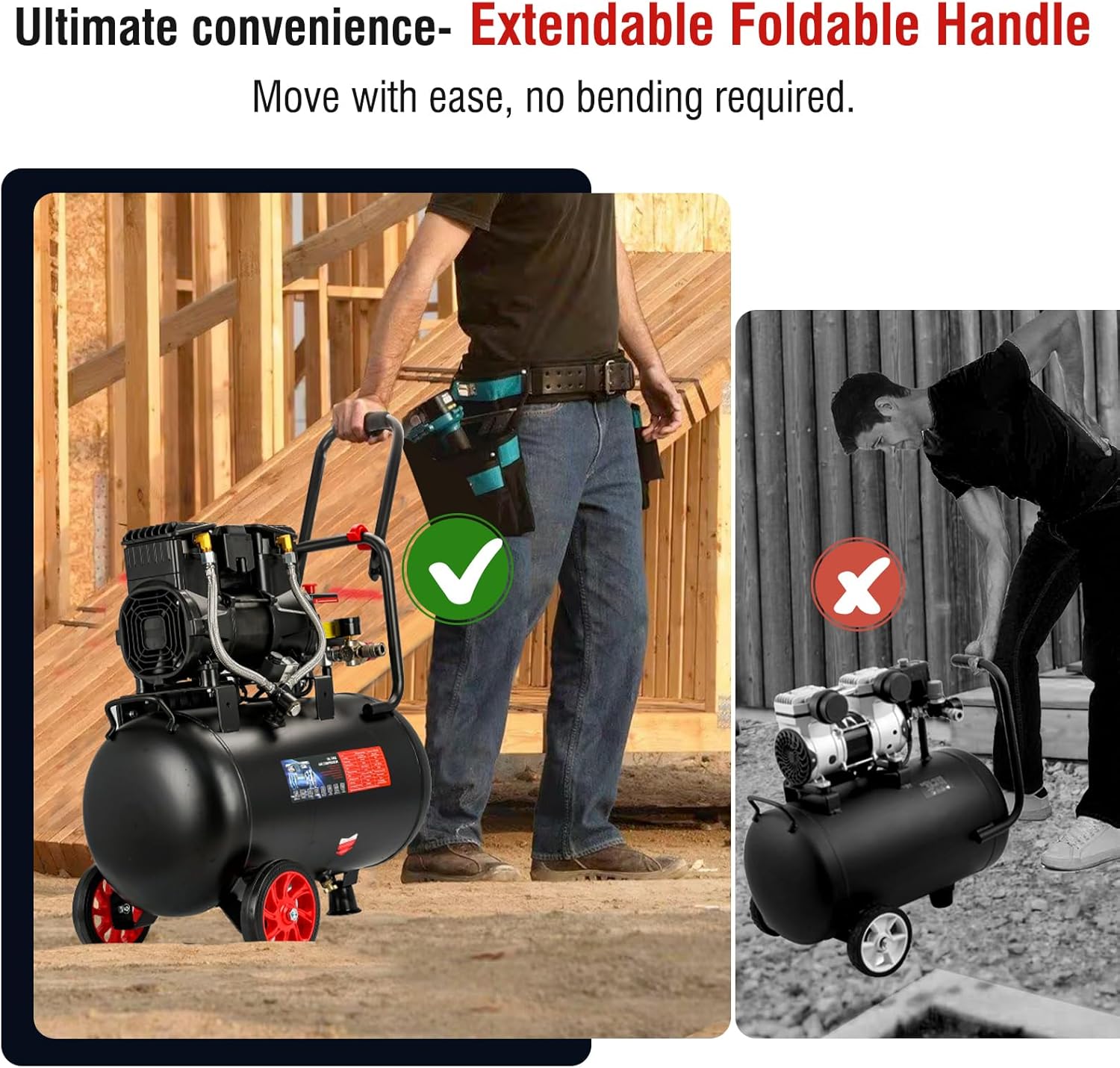 BRAND, CATEGORY, GRETEEFOR, PORTABLE AIR COMPRESSORS, Air Compressor Portable, Ultra Quiet 60 dB, 13-Second Quick Fill, 1 Gallon Compact, Oil-Free for Tire Inflation, Nail Gun, Pneumatic Tools, Cleaning in Home or Shop Projects, 1.5HP