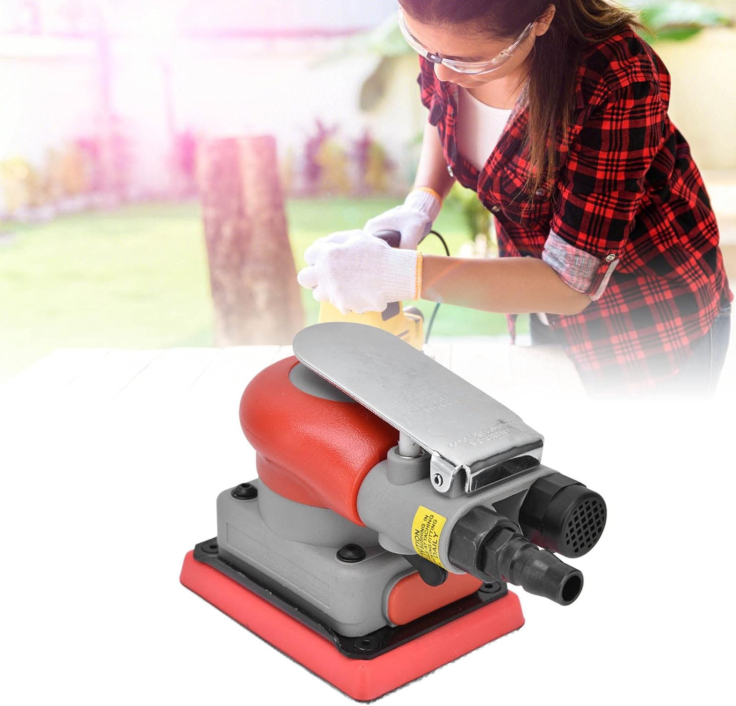 BRAND, CATEGORY, EJOYOUS, RANDOM-ORBIT SANDERS, Air Random Orbital Sander, Mini Pneumatic Palm Sander Sanding Machine for Wood Polisher Metal Sanding Auto Body Work