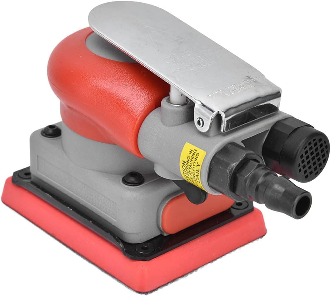 BRAND, CATEGORY, LUQEEG, RANDOM-ORBIT SANDERS, Air Orbital Sander, Air Orbit Finishing Sander, Professional Orbit Pneumatic Sheet Sander Alloy Steel Air Palm Sanding Sandpaper Machine for Deep Corner, 10000rpm