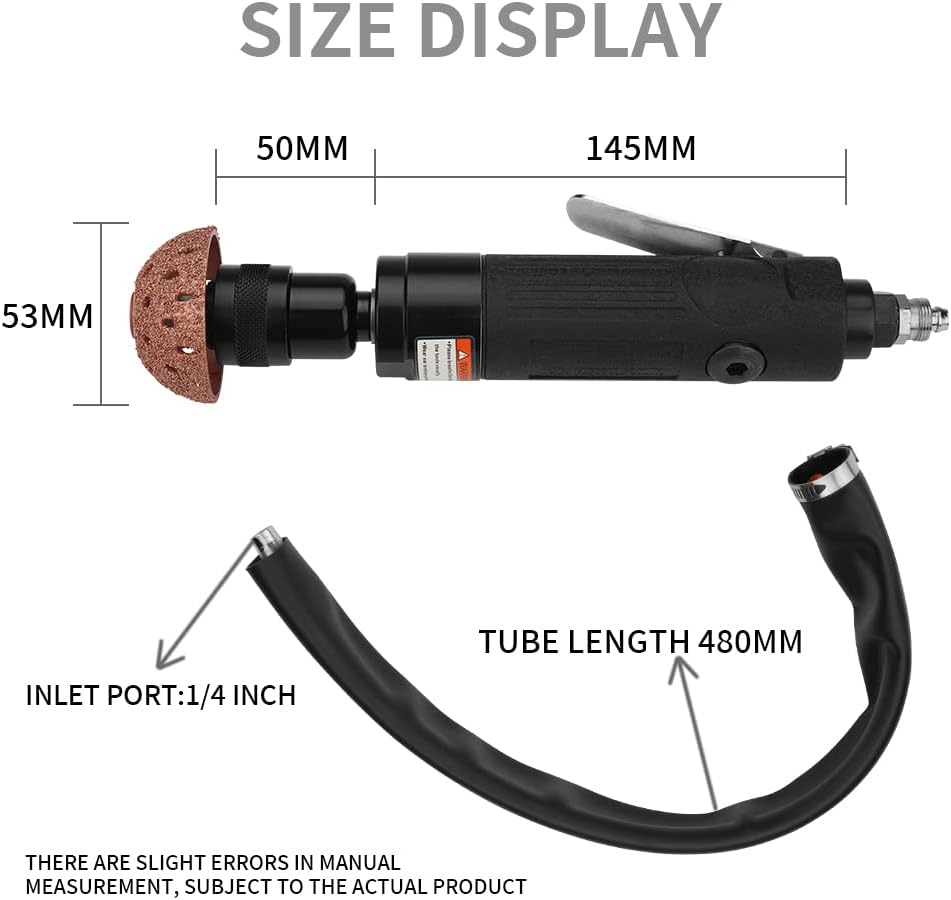 BAINUO, BRAND, CATEGORY, DIE GRINDERS, Air Tire Buffer Pneumatic Micro Die Grinder Kit, 2500RPM Low Speed Tire Repair Tools with HEX Shank Buffing Wheels for Rubber Wheel Stone Marble Grinding