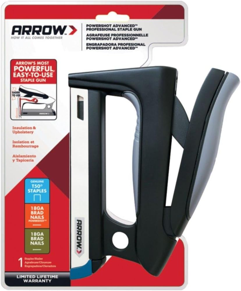 ARROW, BRAND, CATEGORY, CONSTRUCTION STAPLERS, Arrow Fastener T50HS PowerShot Advanced Staple Gun and Nailer