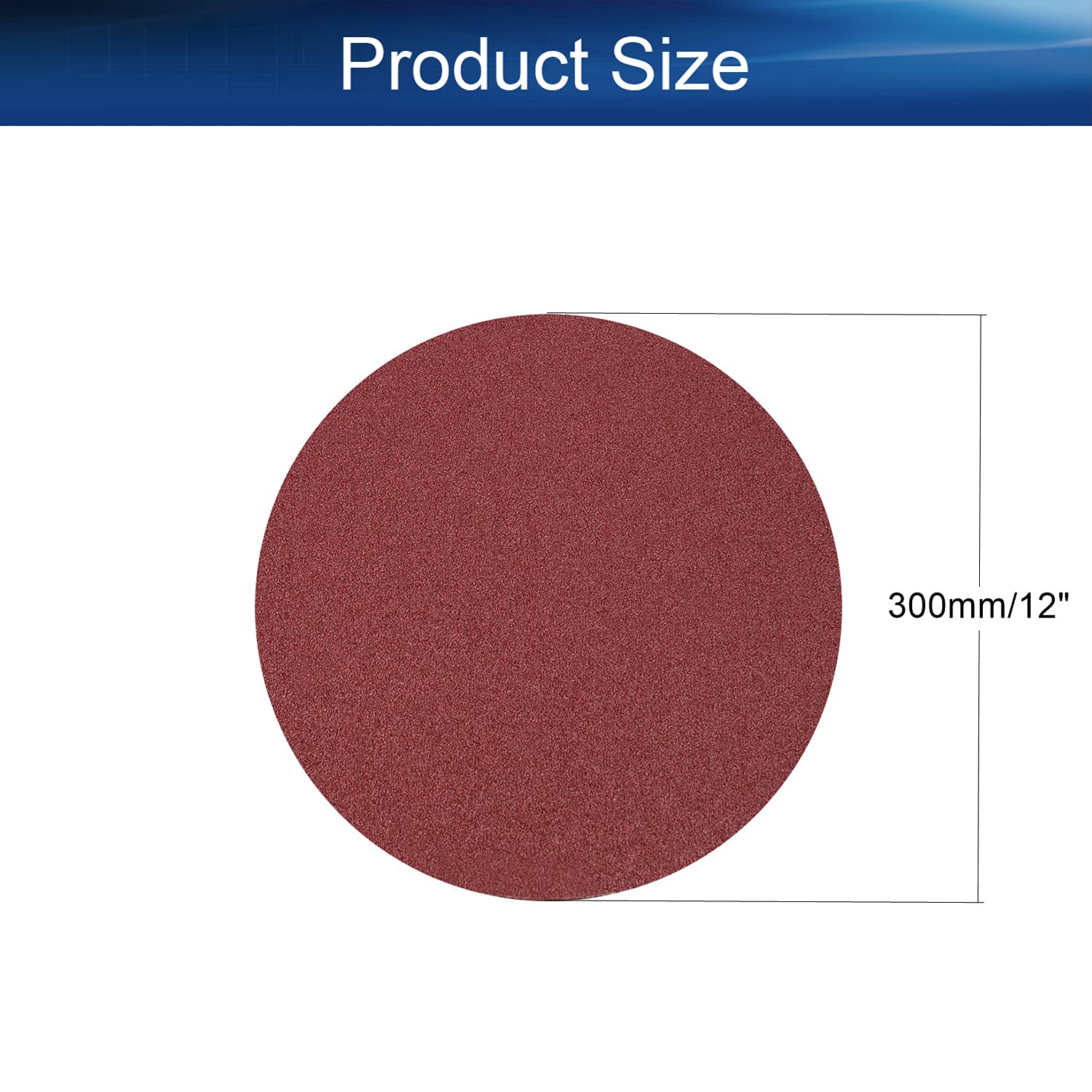 BRAND, CATEGORY, PSA DISCS, YINPECLY, Yinpecly PSA Sanding Discs 80 Grit Self Stick 12 Inch Aluminum Oxide Sandpaper for Wood Metal Auto Dry Polishing 8PCS