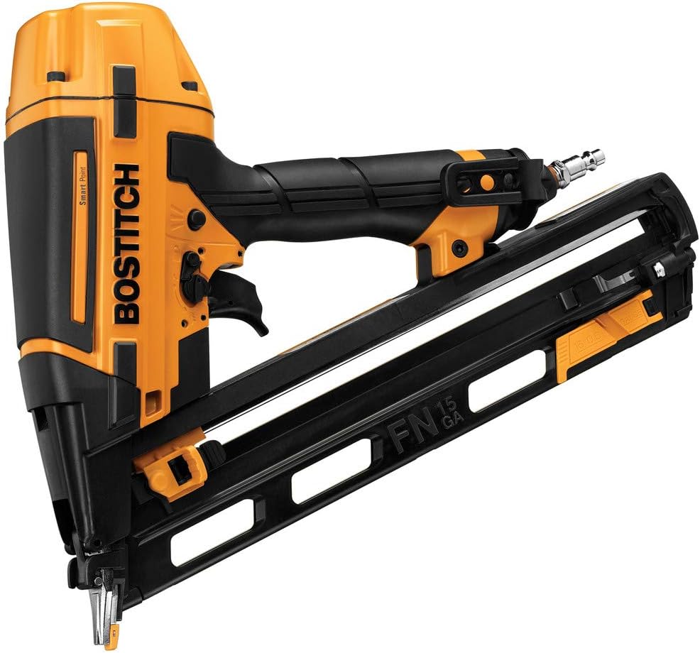 BOSTITCH, BRAND, CATEGORY, FINISH NAILERS, BOSTITCH BTFP72156 Smart Point 15GA FN Style Angle Finish Nailer Kit