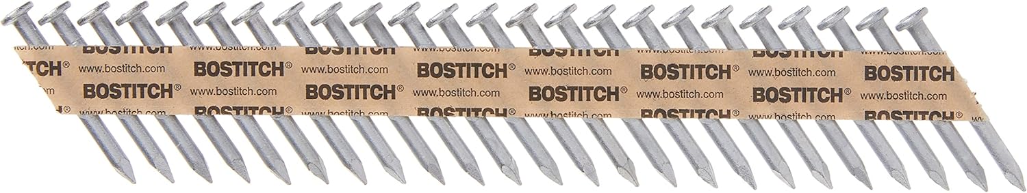 BOSTITCH, BRAND, CATEGORY, FRAMING NAILS, BOSTITCH Framing Nails, Paper Tape Collated, Galvanized Metal Connector, 1-1/2-Inch x .131-Inch, 1000-Pack (PT-MC13115G-1M)