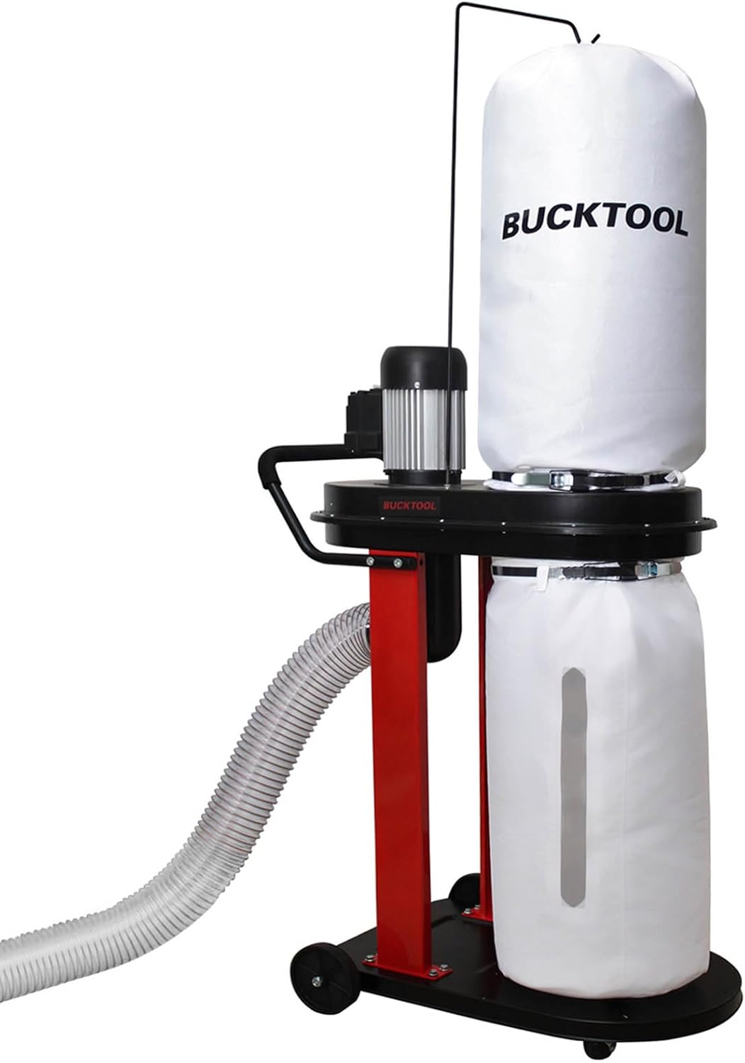 BRAND, BUCKTOOL, CATEGORY, DUST COLLECTORS & AIR CLEANERS, BUCKTOOL 1.2 HP Auto Start 750CFM Dust Collector with 3 Dust Collection Bag, 5.4 Cubic Bag Capacity and 5 PCS Reducer for Woodworking DC50