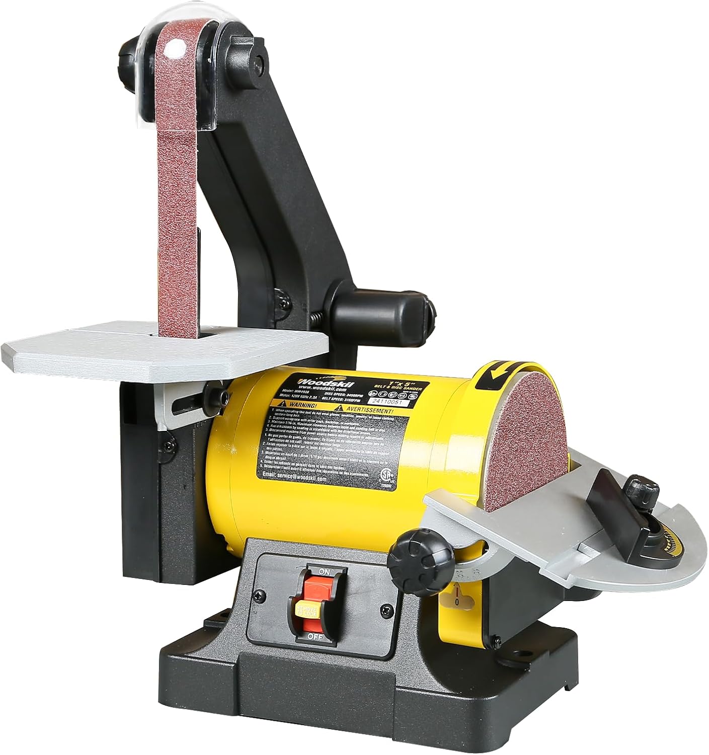 BRAND, CATEGORY, COMBINATION DISC & BELT SANDERS, WOODSKIL, Belt Sander, 1 in. x 30 in. Belt Sander and 5 in. Disc Sander, Disc Belt Sander for Woodworking, Bench Sander Upgraded Model