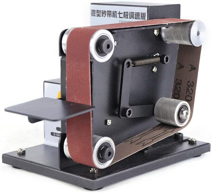 BELT SANDERS, BRAND, CATEGORY, DYRABREST, Diy Mini Belt Sander Edge Sharpener Sanding Machine Belts Polisher Kits Polishing Grinding Machine 7 Speed Adjust