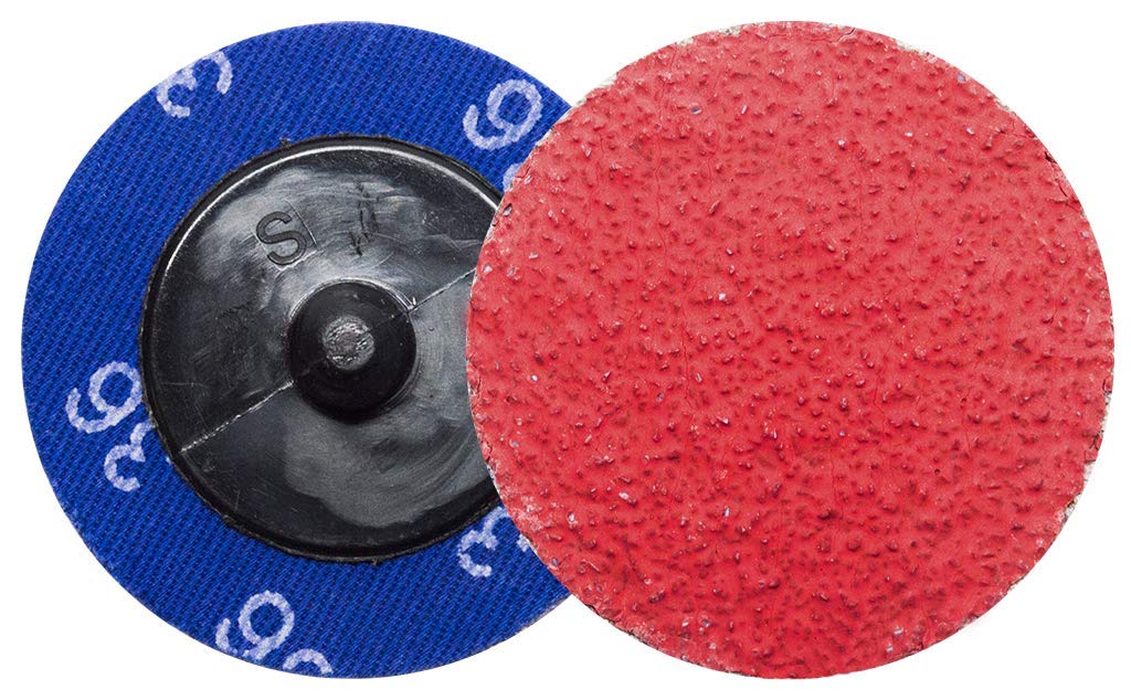 BENCHMARK ABRASIVES, BRAND, CATEGORY, QUICK CHANGE DISCS, Benchmark Abrasives 2 Inch Sanding Discs Quick Change Ceramic - Drill & Die Grinder Sanding Disc for Deburring, Polishing, Rust Remover for Metal, Paint Stripper (25 Pack) - 50 Grit