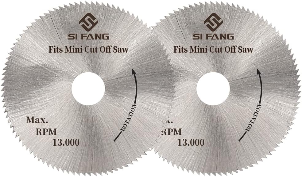 BRAND, CATEGORY, MITER SAWS, SI FANG, Benchtop Cut-Off Saw Miniature Compound-Cutting - SI FANG Mini Miter Cut-Off Chop Saw for Metal Wood Plastic Crafts Making Carbon Arrow Shafts Cutting, Max 45° Adjustable Small Electric Table Saw