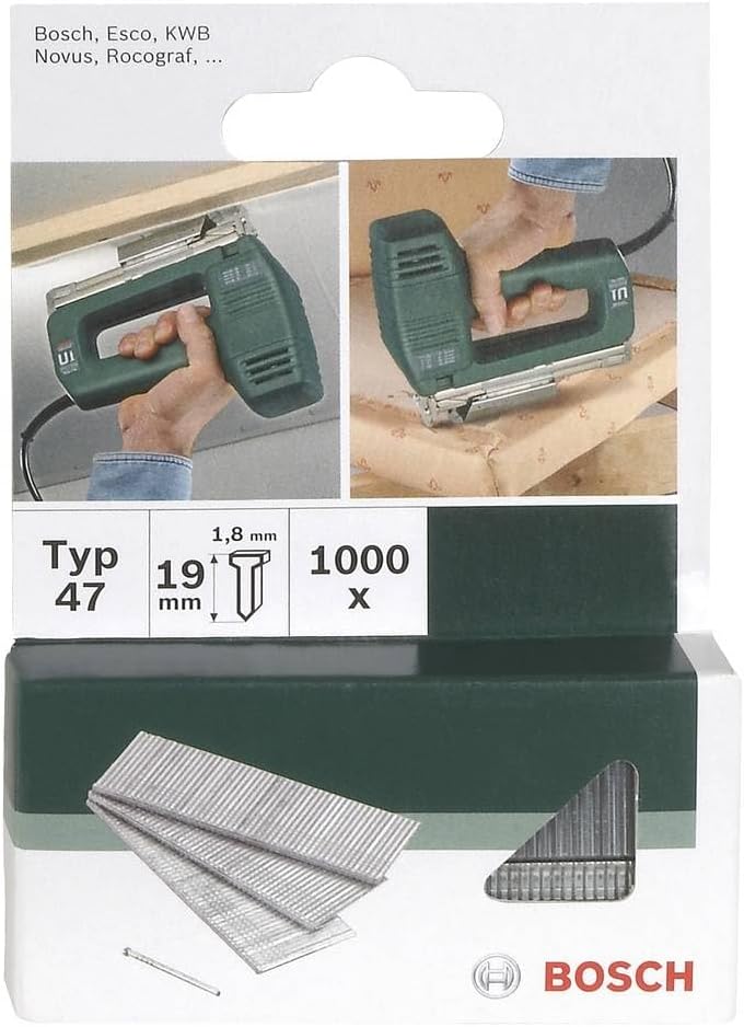 BOSCH, BRAD NAILS, BRAND, CATEGORY, Bosch 1000x Nails Type 48 (1.8 x 1.45 x 14 mm, Accessories for Tacker, Staple Gun)