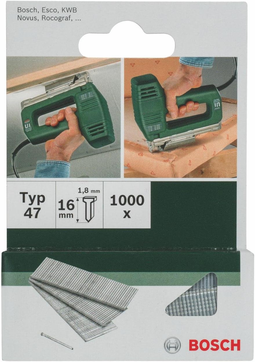 BOSCH, BRAD NAILS, BRAND, CATEGORY, Bosch 1000x Nails Type 48 (1.8 x 1.45 x 14 mm, Accessories for Tacker, Staple Gun)