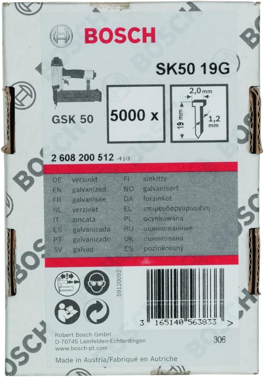 BOSCH, BRAND, CATEGORY, COUNTERSINK DRILL BITS, Bosch 2608200518 SK50 Brad Countersink Nail Wire, 50mm x 1.2mm Ø, Silver