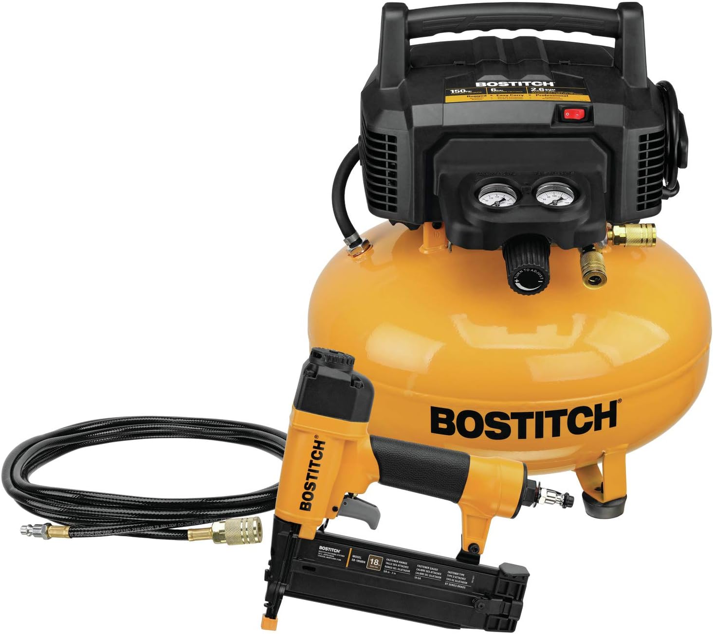 BOSTITCH, BRAD NAILERS, BRAND, CATEGORY, Bostitch BTFP1KIT 1-Tool and Compressor Combo Kit