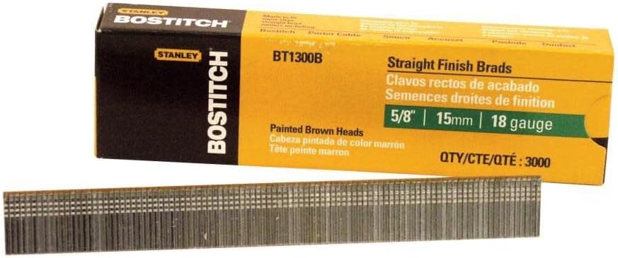 BOSTITCH, BRAD NAILS, BRAND, CATEGORY, Bostitch Stanley BT1300B 5/8" Brad Nails 3,000 Count,0.62