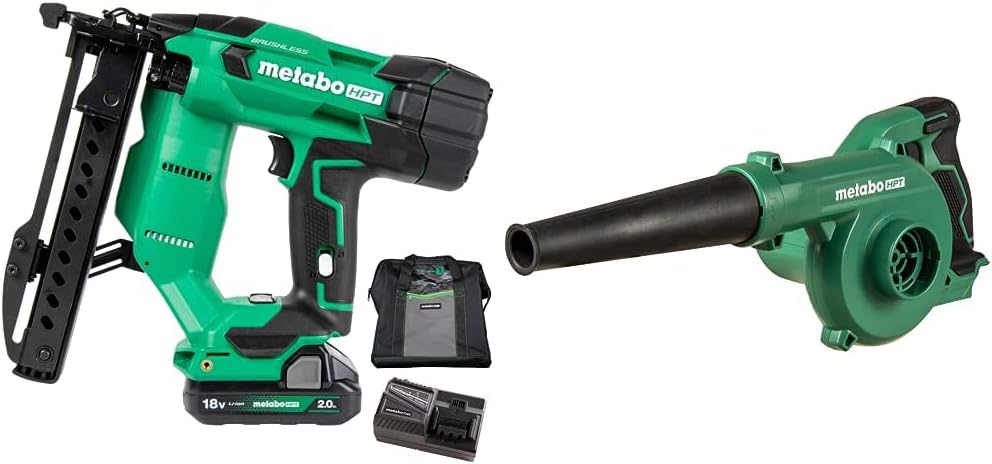 BRAND, CATEGORY, FINISH NAILERS, METABO HPT, Bundle of Metabo HPT 18V MultiVolt™ Cordless Stapler Kit | N1804DA + Metabo HPT Cordless 18V MultiVolt™ Straight Finish Nailer Kit | NT1865DMST