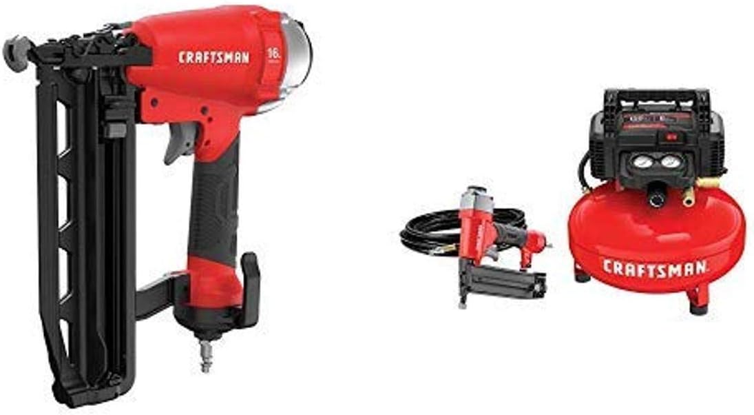 BRAND, CATEGORY, CRAFTSMAN, FINISH NAILERS, CRAFTSMAN Finish Nailer, 16GA, Oil Free Pump, Pneumatic (CMPFN16K)