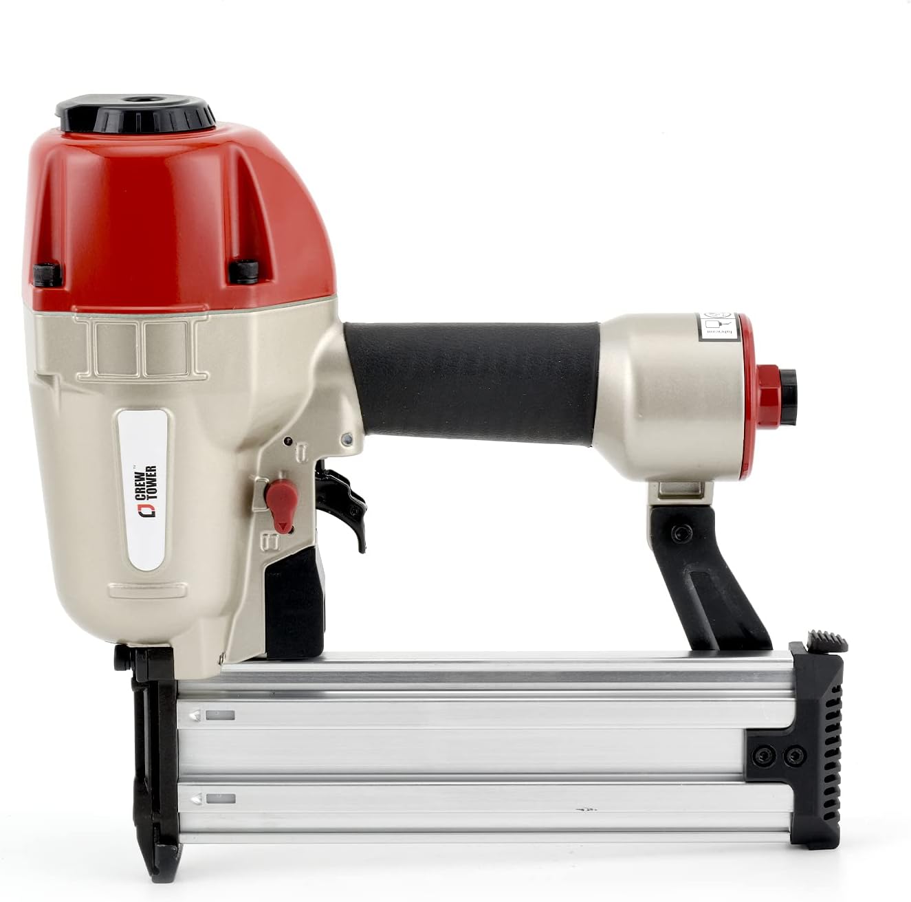 BRAD NAILERS, BRAND, CATEGORY, CREWTOWER, Concrete Nailer, 14 Gauge 3/4 Inch to 2-1/2 Inch Concrete T Nailer, Pneumatic Concrete Nail Gun for Furring Strips Lath to Masonry Plywood to Concrete Subflooring and Cement, Air Powered