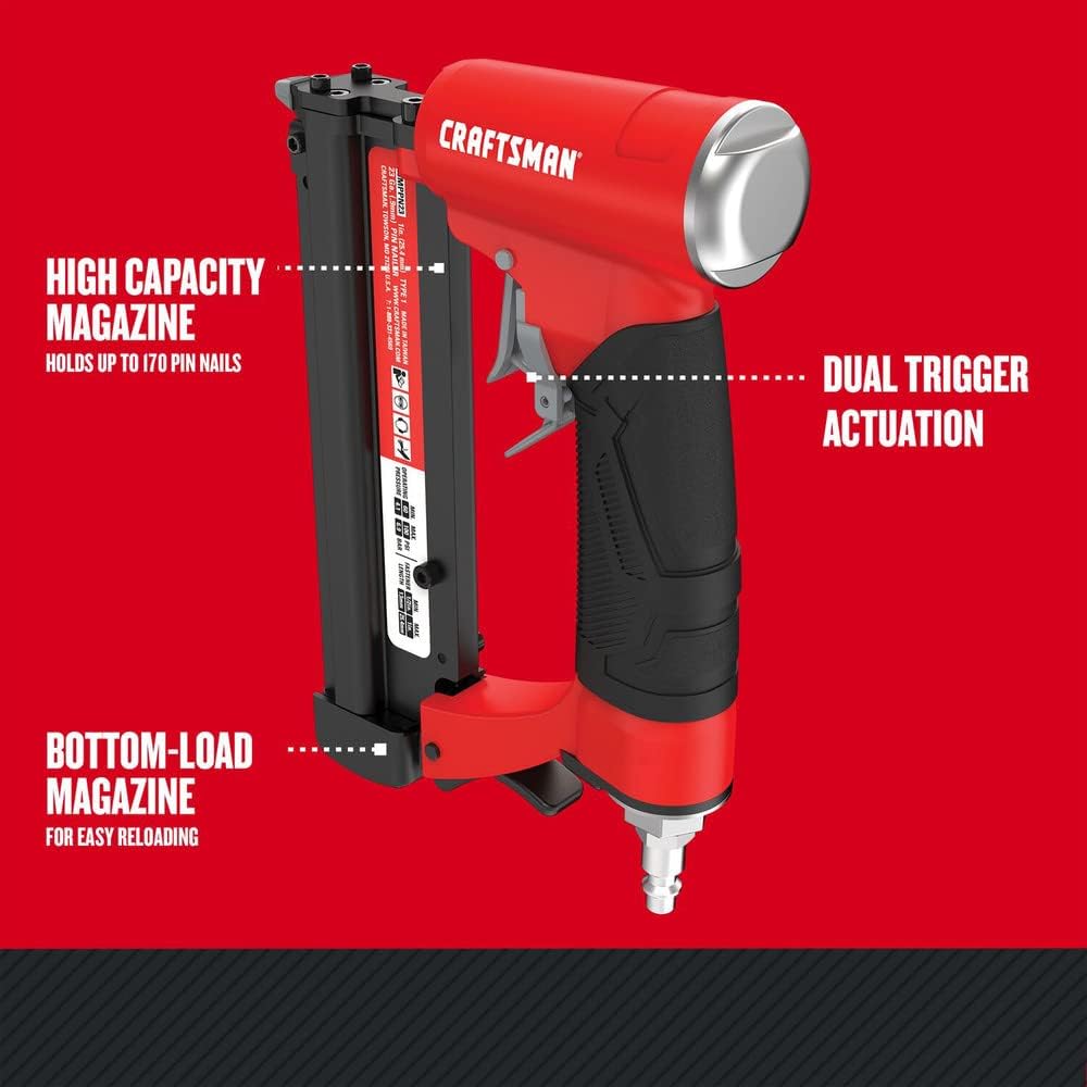 BRAND, CATEGORY, CRAFTSMAN, FINISH NAILERS, Craftsman CMPPN23 23 Gauge 1/2 in. to 1 in. Pneumatic Pin Nailer