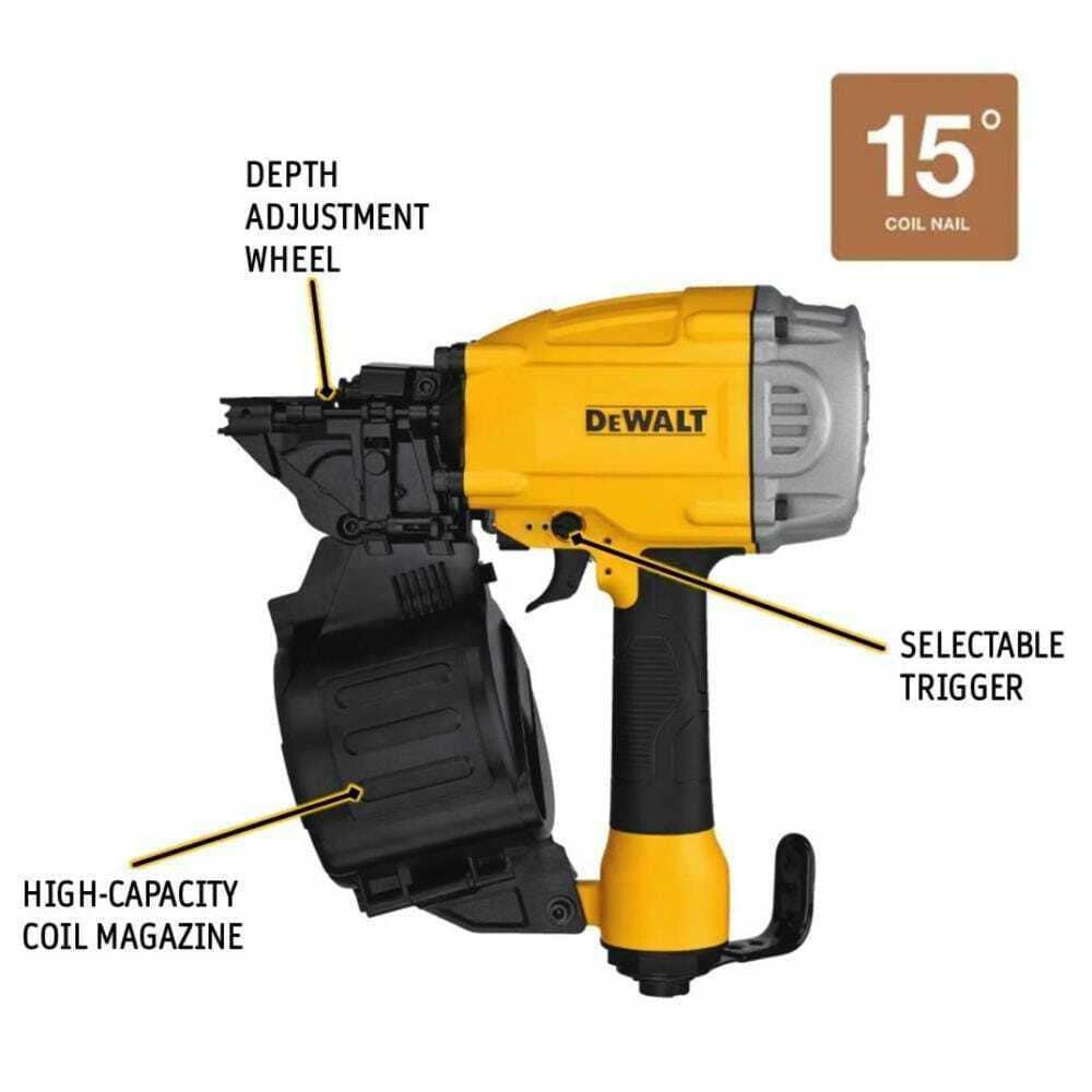 BRAND, CATEGORY, DEWALT, FRAMING NAILERS, DEWALT 15 DEG Coil FRAMING Nailer (DWF83C)