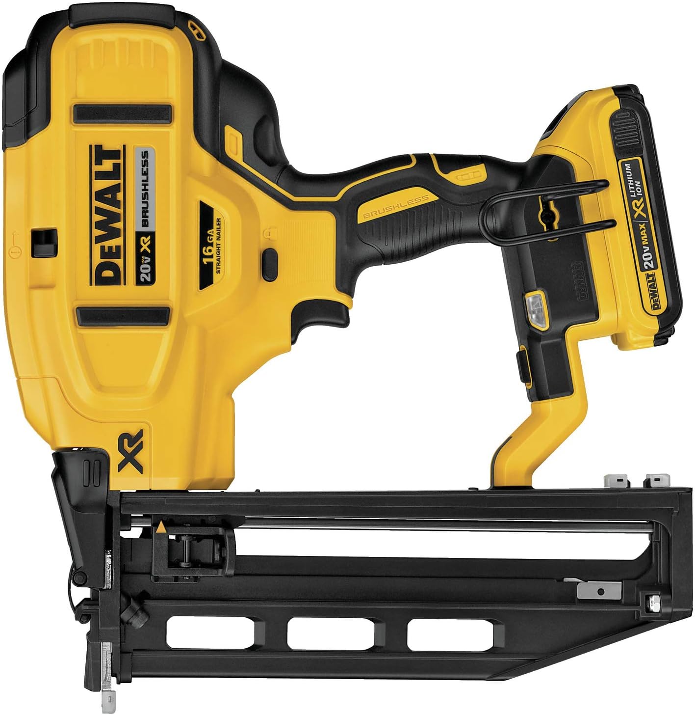 BRAND, CATEGORY, DEWALT, FINISH NAILERS, DEWALT 20V MAX* XR Finish Nailer, Cordless, Straight, 16GA (DCN662D1)