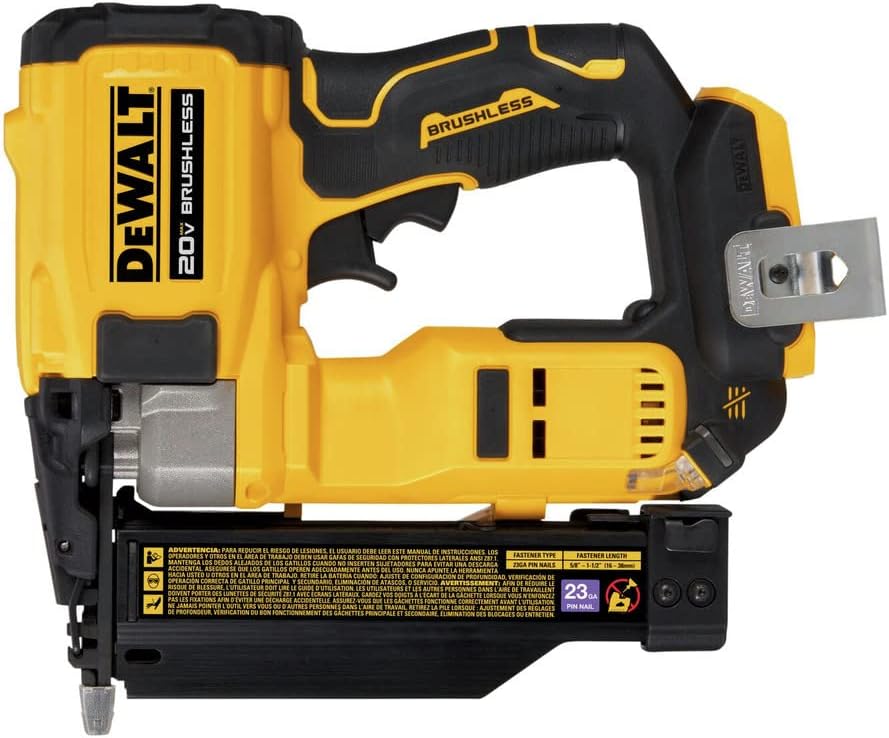 BRAND, CATEGORY, DEWALT, FINISH NAILERS, DEWALT ATOMIC 20V MAX Brushless Cordless 23 Ga. Pin Nailer, Bare Tool Only (DCN623B)