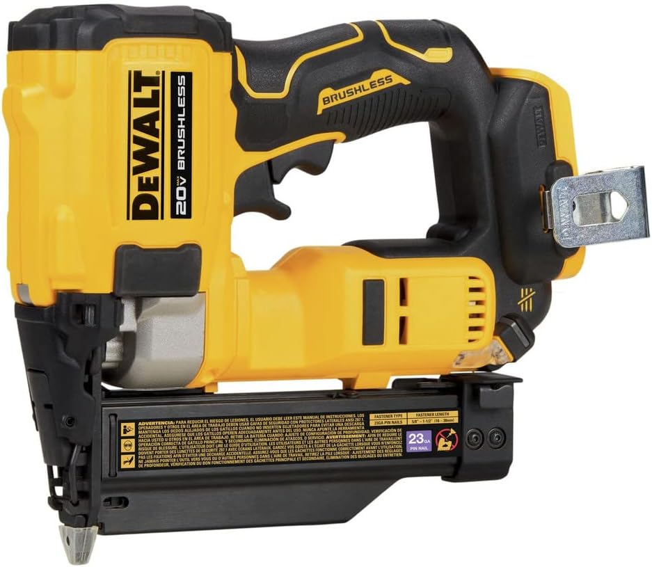 BRAND, CATEGORY, DEWALT, FINISH NAILERS, DEWALT ATOMIC 20V MAX Brushless Cordless 23 Ga. Pin Nailer, Bare Tool Only (DCN623B)