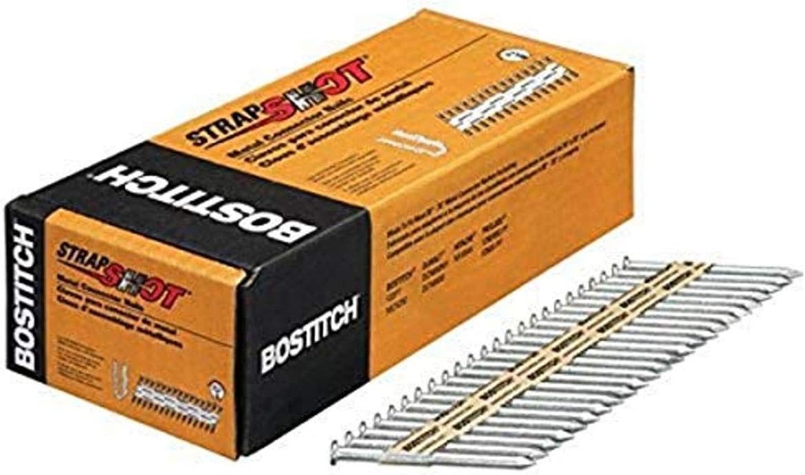 BOSTITCH, BRAND, CATEGORY, FRAMING NAILS, DEWALT BOSTITCH Metal Connector Nails, Paper Tape Collated, 500-Pack (PT-MC14825G.5M)